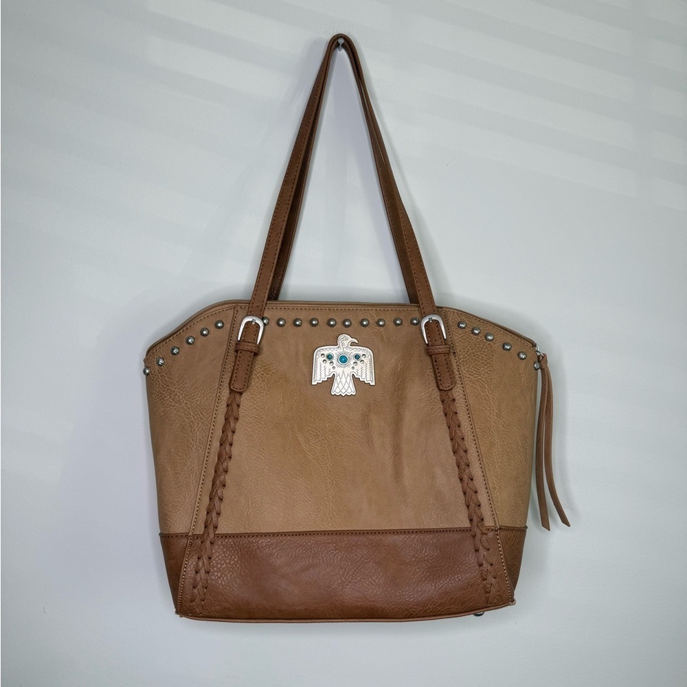 Montana West handbag with a Thunderbird emblem
